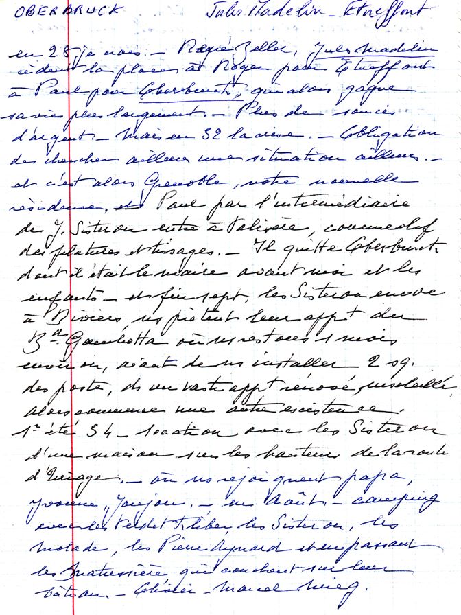 Texte manuscrit